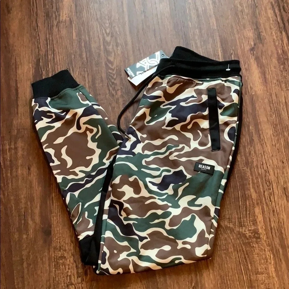 Reason Camo Drawstring Joggers Pants NWT